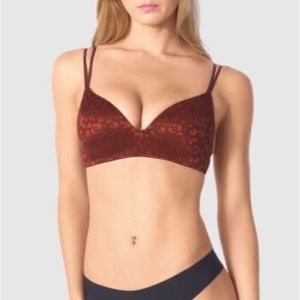 la senza light push up wireless leopard bra
